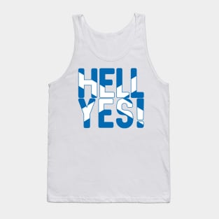 HELL YES!, Scottish Independence Saltire Flag Text Slogan Tank Top